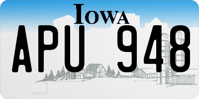 IA license plate APU948