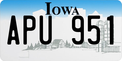 IA license plate APU951