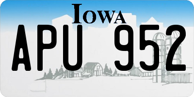 IA license plate APU952
