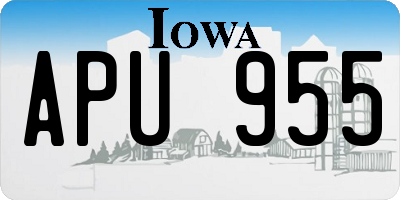 IA license plate APU955