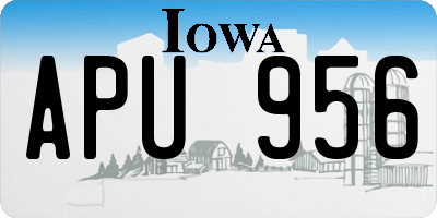 IA license plate APU956