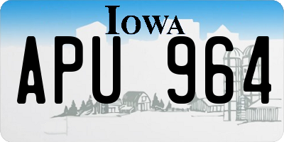 IA license plate APU964