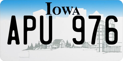 IA license plate APU976