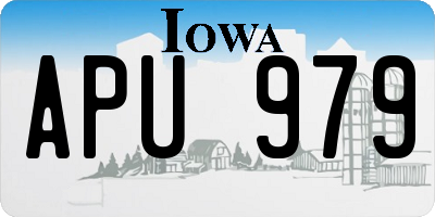 IA license plate APU979