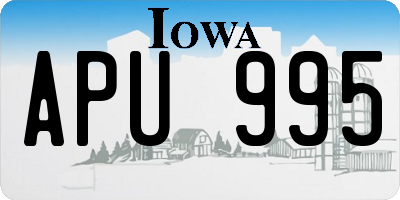 IA license plate APU995