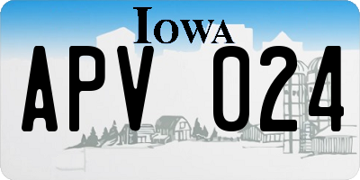 IA license plate APV024