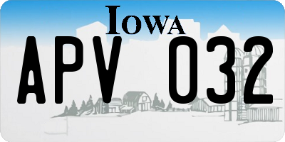 IA license plate APV032