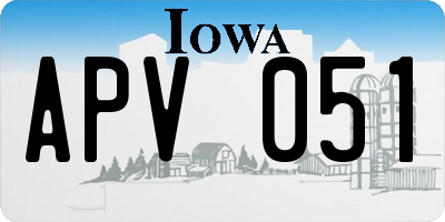 IA license plate APV051