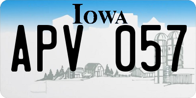 IA license plate APV057