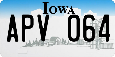 IA license plate APV064