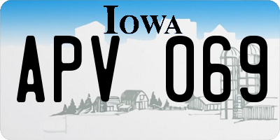 IA license plate APV069