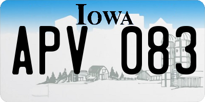 IA license plate APV083