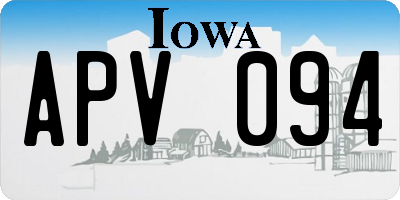 IA license plate APV094