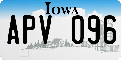 IA license plate APV096