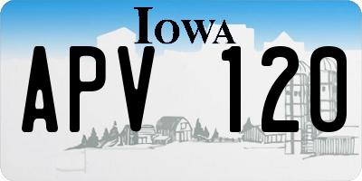 IA license plate APV120