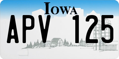 IA license plate APV125