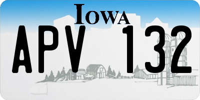 IA license plate APV132