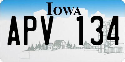 IA license plate APV134