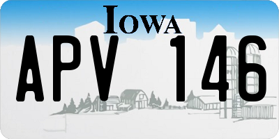 IA license plate APV146