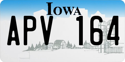 IA license plate APV164