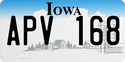 IA license plate APV168