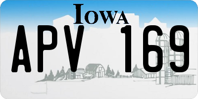 IA license plate APV169