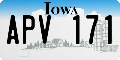 IA license plate APV171