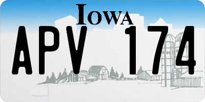 IA license plate APV174