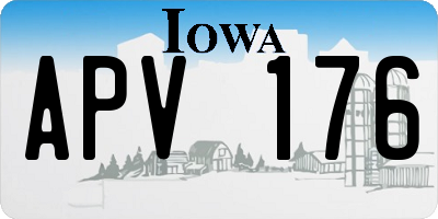 IA license plate APV176
