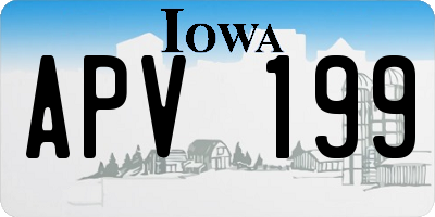 IA license plate APV199