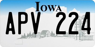 IA license plate APV224