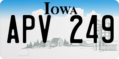 IA license plate APV249