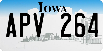 IA license plate APV264