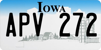 IA license plate APV272