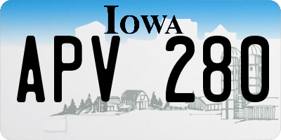 IA license plate APV280