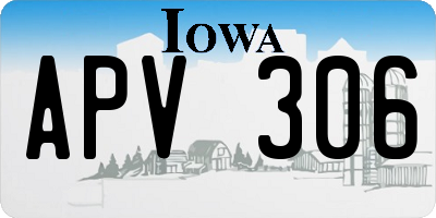IA license plate APV306