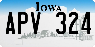 IA license plate APV324
