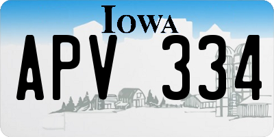 IA license plate APV334