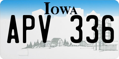 IA license plate APV336