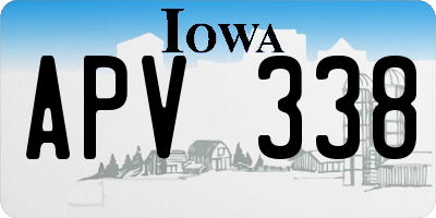 IA license plate APV338