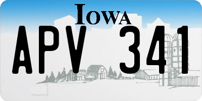 IA license plate APV341