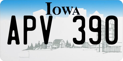 IA license plate APV390