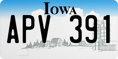 IA license plate APV391