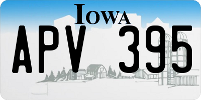 IA license plate APV395