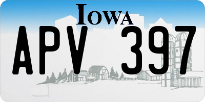 IA license plate APV397
