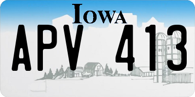 IA license plate APV413