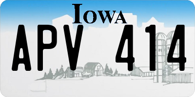 IA license plate APV414