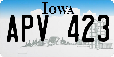 IA license plate APV423