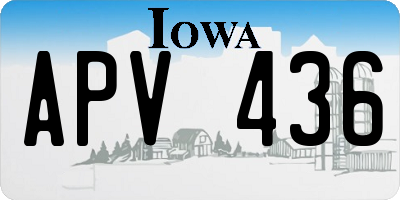 IA license plate APV436
