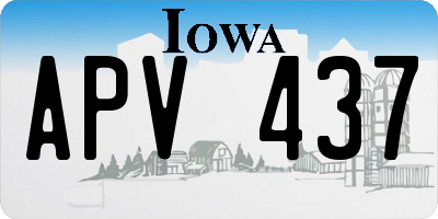 IA license plate APV437